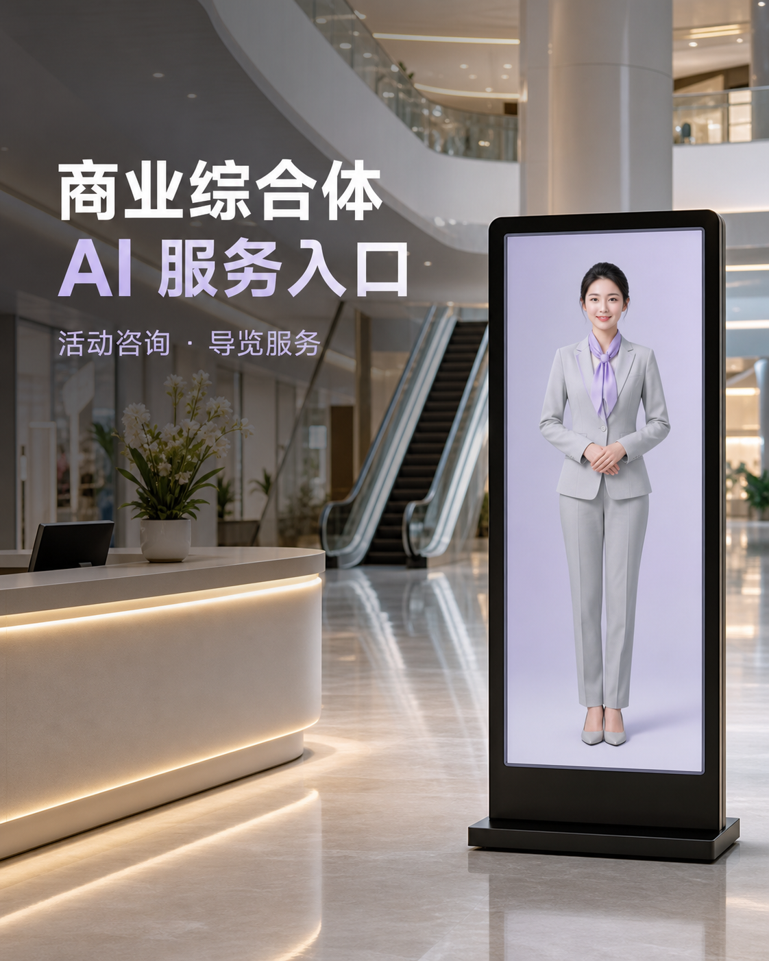 商业综合体 AI 数字人应用示意