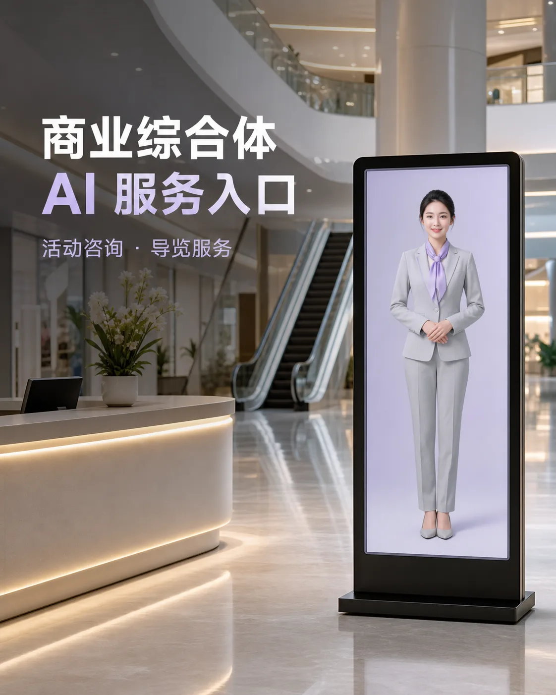 商业综合体 AI 数字人应用示意